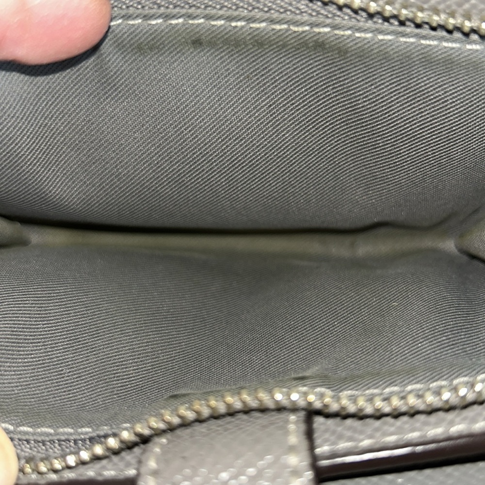 Coach Crossgrain Leather Medium Grey Bifold Wallet - Picture 12 of 15